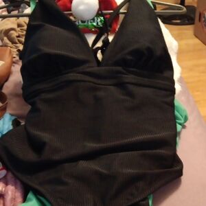 Time and Tru Black One Piece Swimsuit